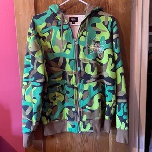 Rare Stussy Zip Up Hoodie